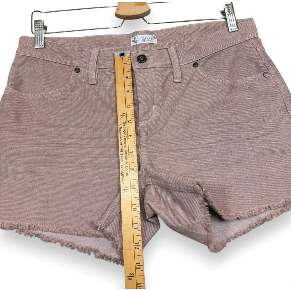 Carve Designs Mauve Pink Frayed Hem Women’s Shorts - Picture 9 of 10